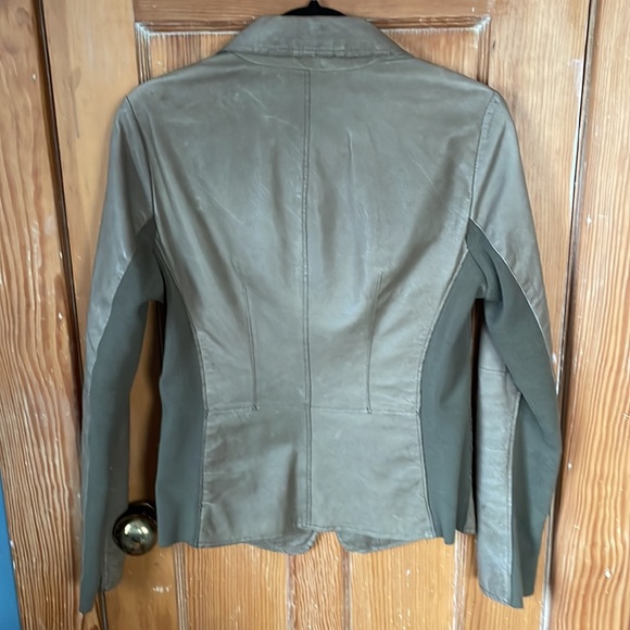 Sandwich taupe leather jacket Size 38 - Picture 2 of 5